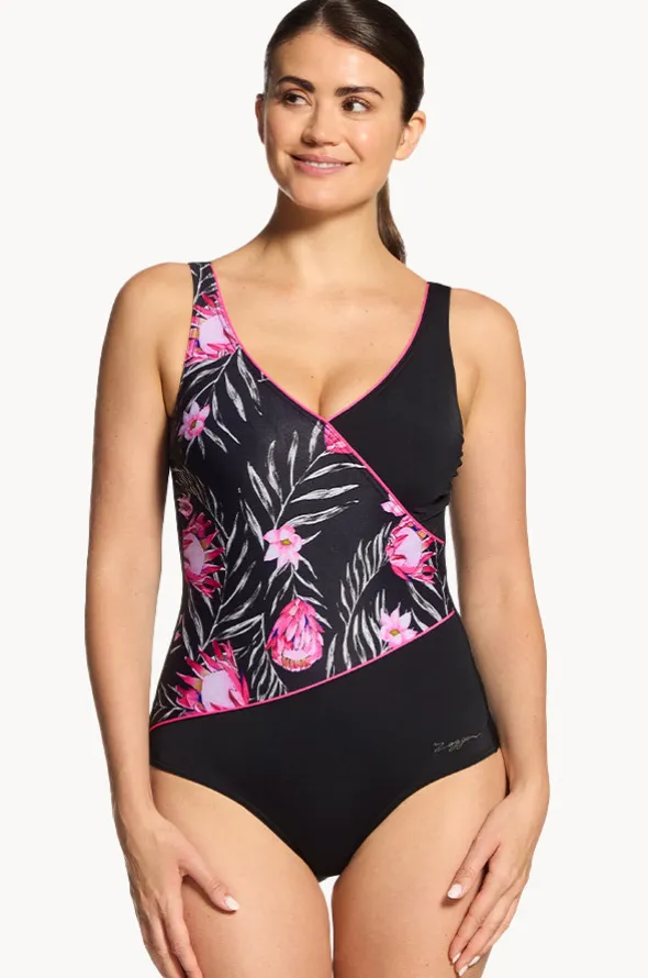 Safari Leaf Wrap Front One Piece