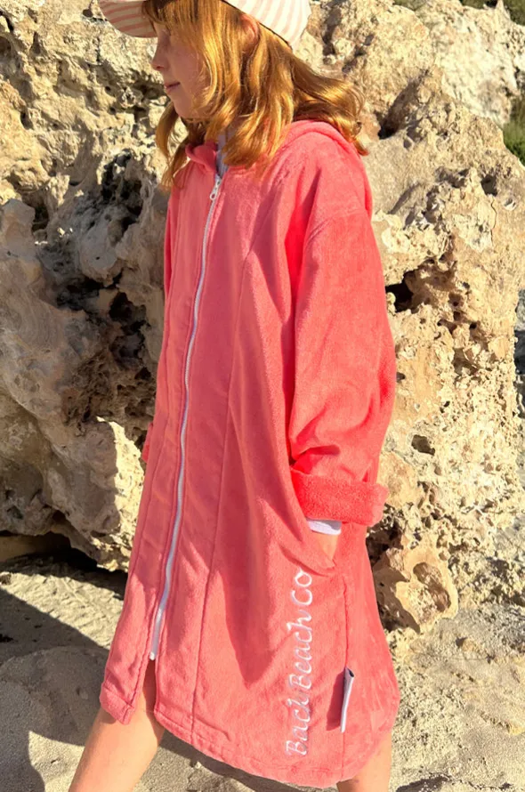 Salty Peach Hooded Towel Robe L/XL