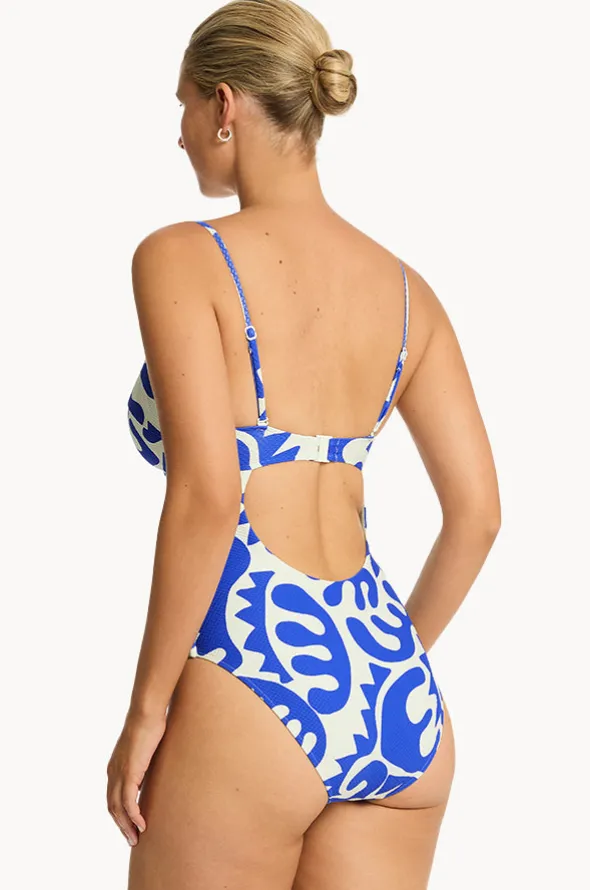Seascape Balconette Bra One Piece