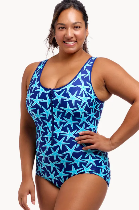See Stars DD/E Cup Zip Front One Piece
