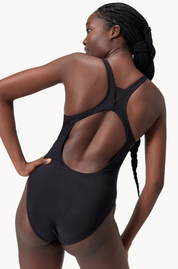 Solid High Neck One Piece
