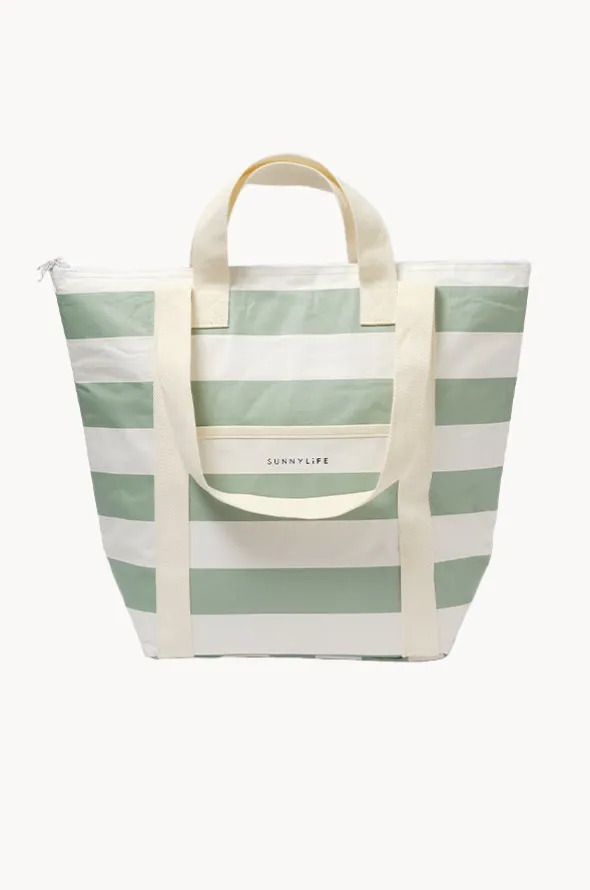Stripe Light Cooler Tote