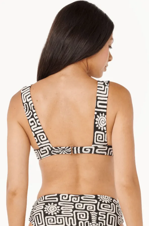 Sunset Jacquard Deep V Top