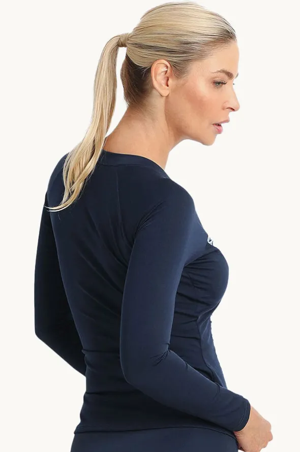 Tide Long Sleeve Zip Suntop
