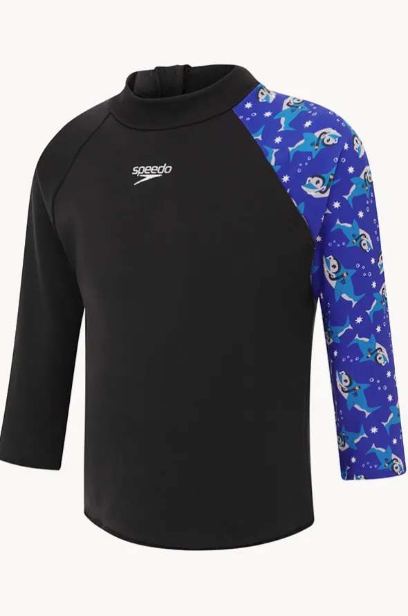 Toddler Boys Shark Digital Printed Suntop